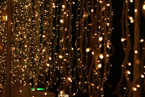 istock Bunch of small lights hanging 1208149867