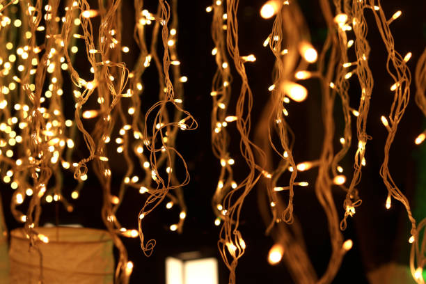 istock Bunch of small lights hanging 1208149868