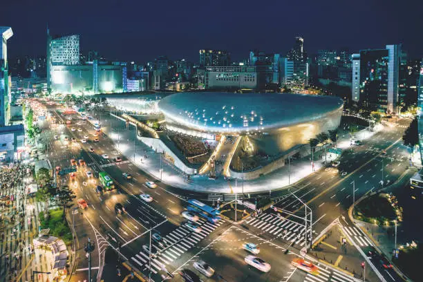 Photo of Cityscape of Seoul at dusk, South Korea