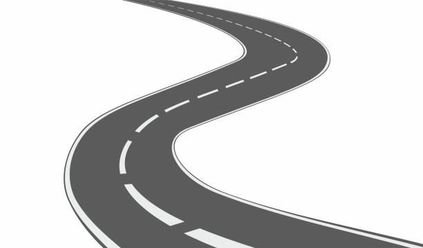 Vector Ilustration Winding Road Stock Illustration - Download Image Now -  Winding Road, Road, Black And White - iStock