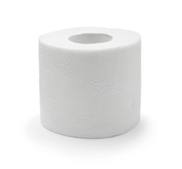 istock Toilet paper roll isolated on white background. 1208151842