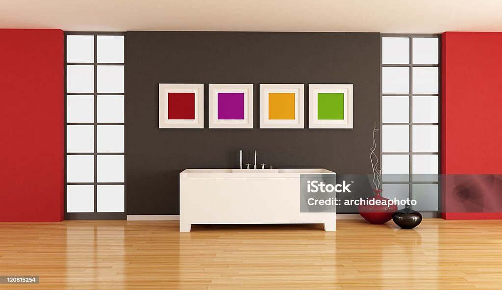 Banheiro minimalista - Foto de stock de Apartamento royalty-free