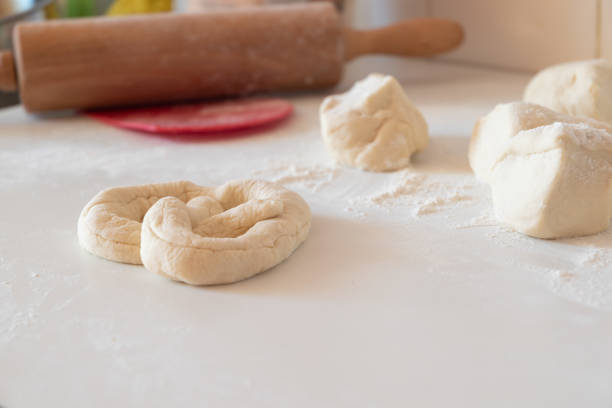 Bagels waiting to Cook on the tray.
