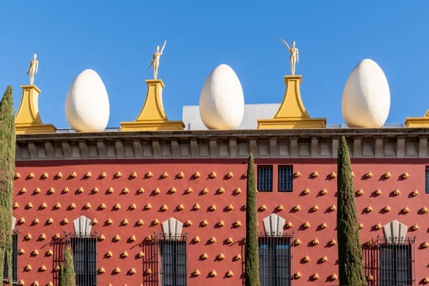exterior The Dali Theatre and Museum, in Catalonia, Spain. Figueres, Spain- January 28, 2019: fragment of exterior The Dali Theatre and Museum, in Catalonia, Spain salvador dali stock pictures, royalty-free photos & images