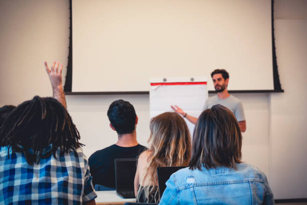 istock Group of university students at the classroom 1208156334