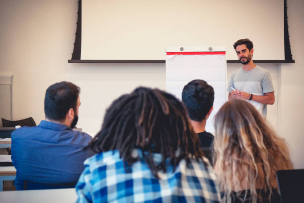istock Group of university students at the classroom 1208157054