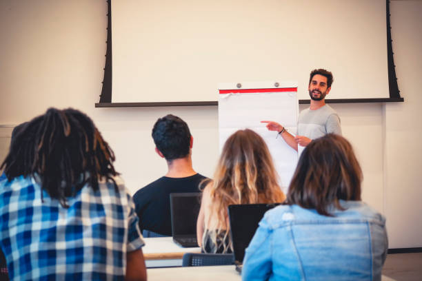 istock Group of university students at the classroom 1208157078