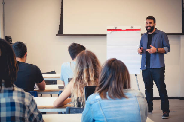 istock Group of university students at the classroom 1208157165