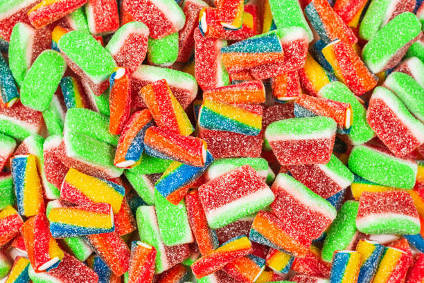 istock Assorted gummy candies. Top view. Jelly  sweets. 1208158722