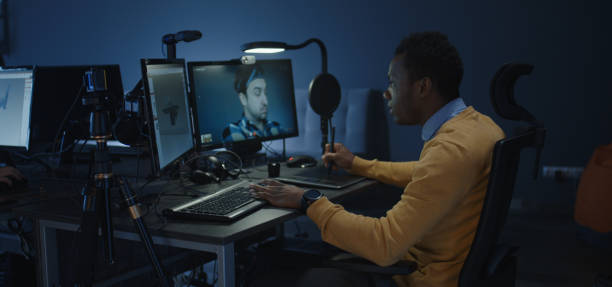 istock Graphic designers discussing via a video call 1208167274