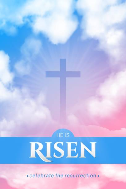 Christian Religious Design For Easter Celebration Stock Illustration -  Download Image Now - Easter, Church, Backgrounds - iStock