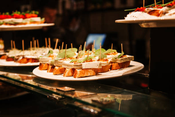 Pintxos (Bilbao) are a regional version of Spanish tapas.