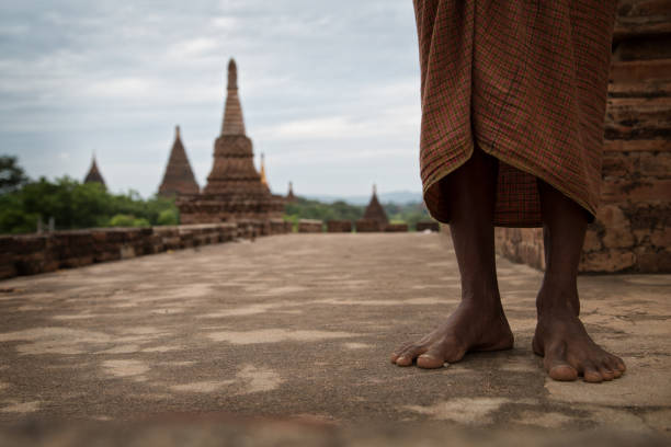 Feet of a monk in Pagan