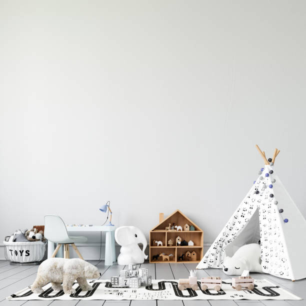 istock Interior Children Playroom Wall Mockup 1208172963