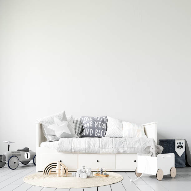 istock Interior Children Playroom Wall Mockup 1208173000