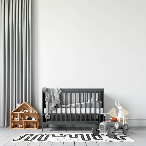 istock Interior Children Playroom Wall Mockup 1208173127