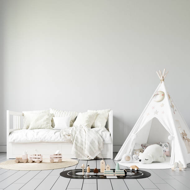 istock Interior Children Playroom Wall Mockup 1208173133