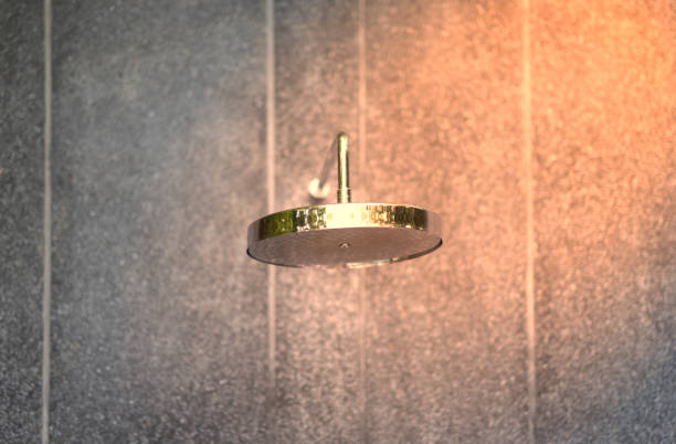 istock Shower head stick to wall with sun light 1208174490