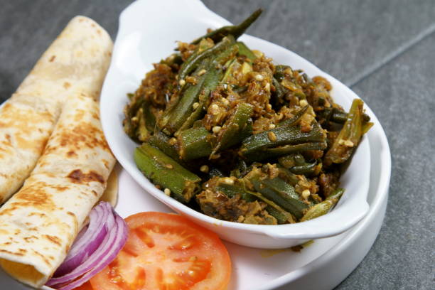 istock Bhindi Masala or stuffed Bhindi or okra, an Indian vegetable 1208181516