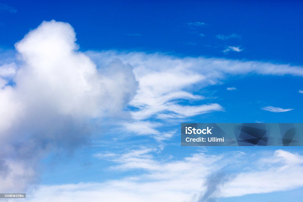 Beautiful clouds against blue sky Cirrostratus Stock Photo