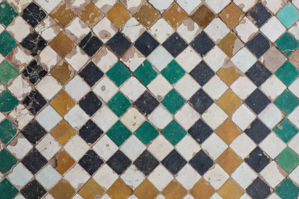 istock Yellow Green and White Mosaic Tiles 1208189784