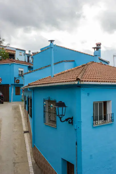 Juzcar in Ronda, the Smurf village, famous village of Andalucia where the movie: The Smurfs was produced.