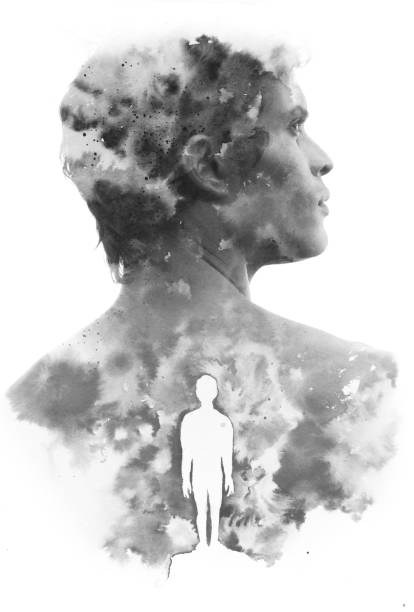 istock Paintography. A portrait combined with a painting 1208196595