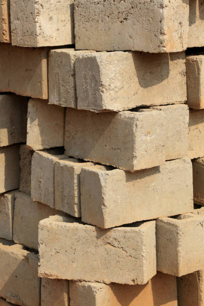 istock Concrete blocks for construction. Public works. Lome. Togo. West Africa. 1208205485
