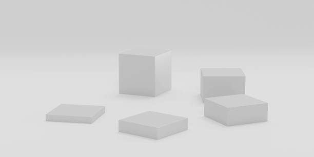 istock Abstract modern futuristic boxes cubes background 3d render illustration with empty blank copy space 1208207772