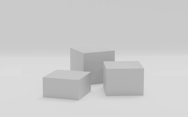istock Abstract modern futuristic boxes cubes background 3d render illustration with empty blank copy space 1208207815