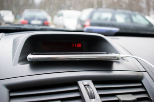 istock The phone is charging from the car. 1208209261