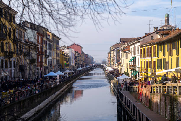 istock Naviglio in Milan with flea market 1208209683