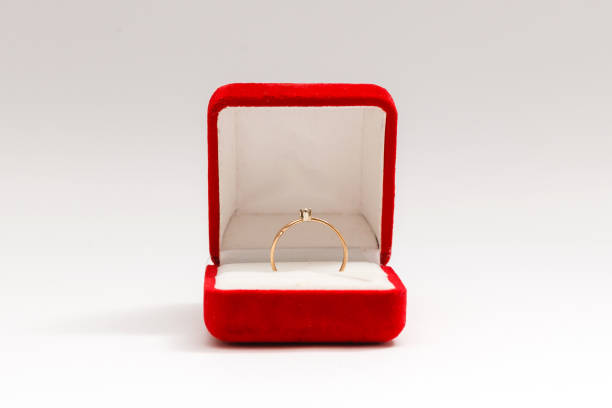 istock Red box for expensive gifts and decorations isolated on white background 1208211751