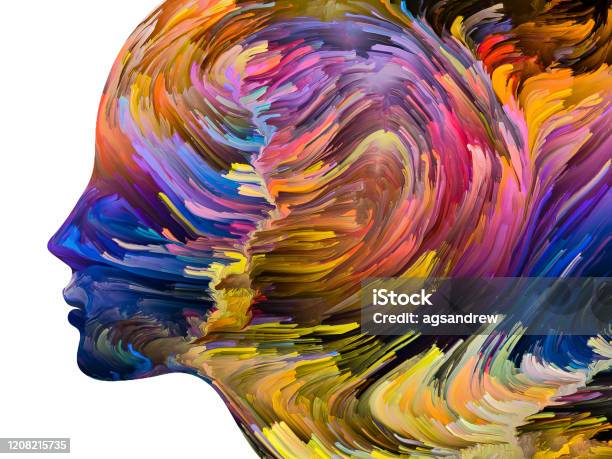 Internal Forces Stock Illustration - Download Image Now - Abstract, Women, Painting - Art Product