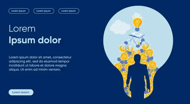 Vector illustration of New Solution Flat Landing Page Vector Template