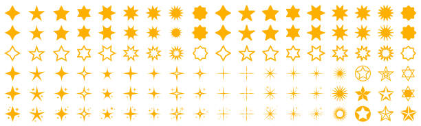 ilustrações de stock, clip art, desenhos animados e ícones de stars set icons. rating star signs collection – stock vector - star of david