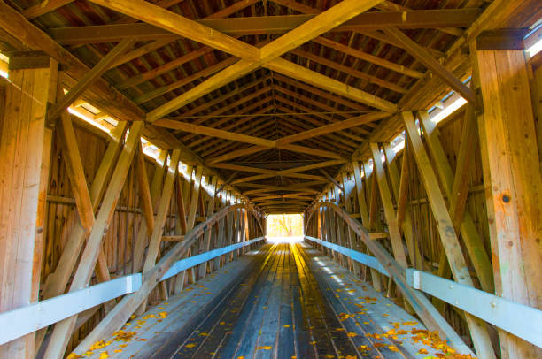 istock Bridge-Adams Mill covered bridge-Carrol County Indiana 1208226369