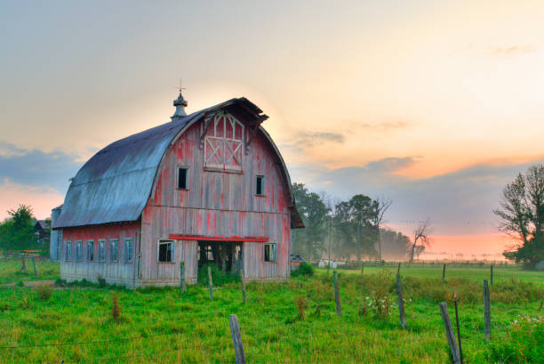 istock Barn-Red Barn on family farm-Howard County Indidna 1208226436