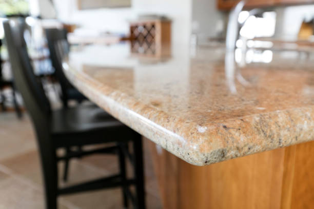 Edge of granite counter top
