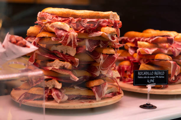 istock Spanish iberico ham sandwich tray 1208231206