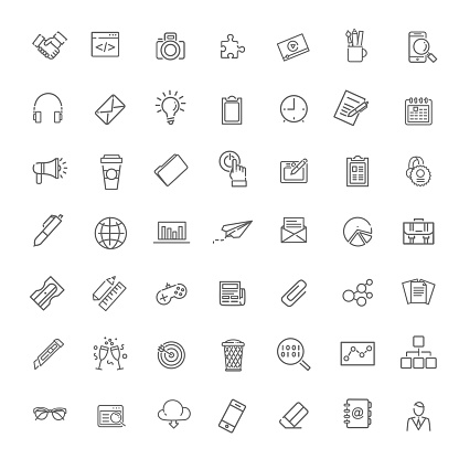 Icons for business, digital marketing.