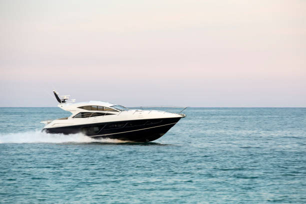 istock Speed boat on in the sea scape 1208234677