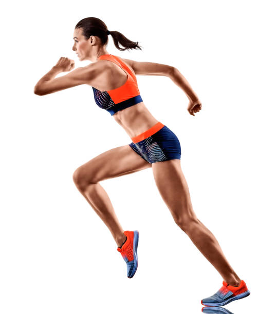 istock young woman runner running jogger jogging athletics isolated white background 1208235337