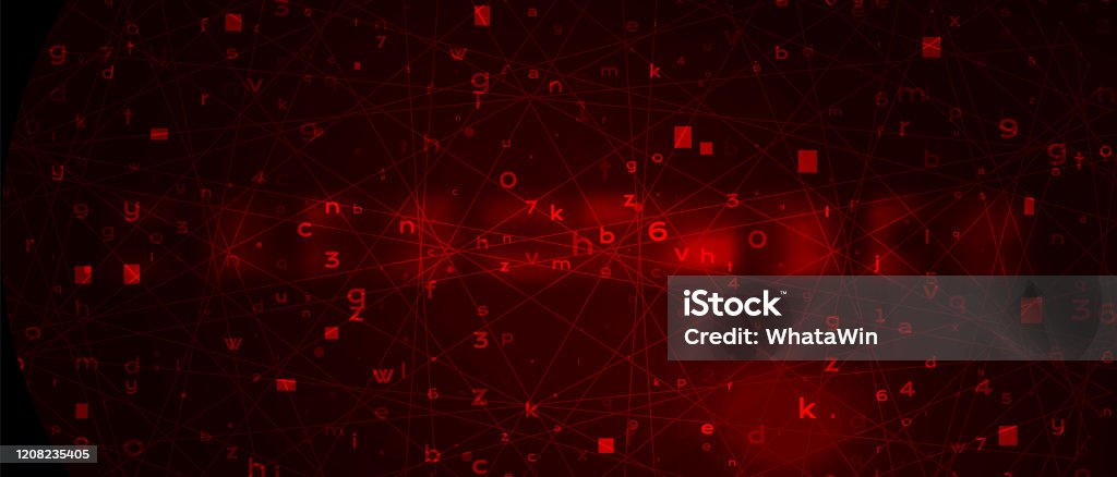 Abstract Red Background With Binary Code Malware Or Hack Attack Concept ...