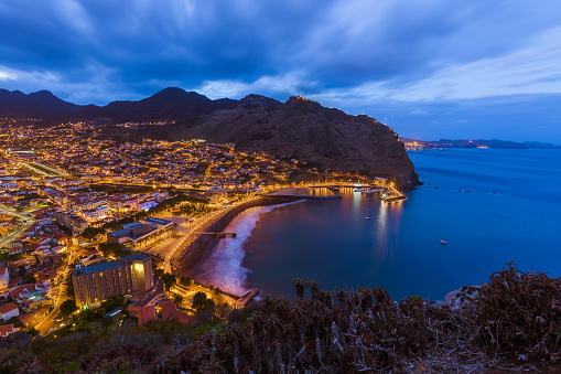 Town Machico in Madeira Portugal - travel background