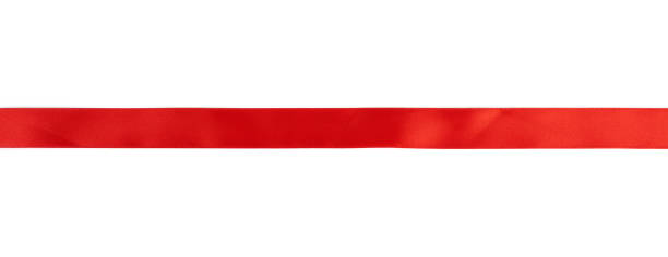 istock red silk ribbon isolated on white background, design element for gift decor 1208238138