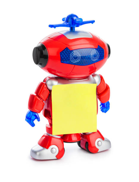 istock Toy robot with blank paper 1208240316