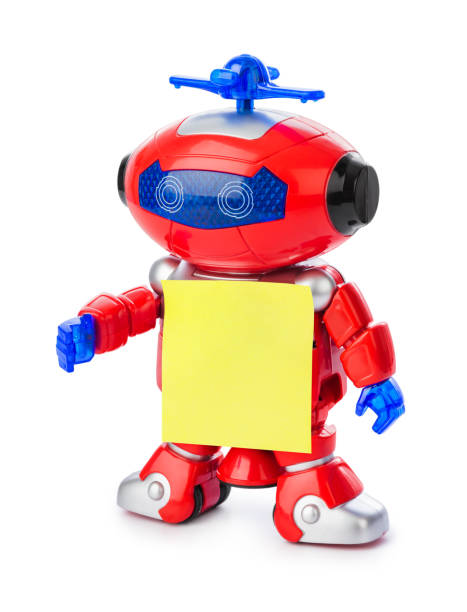 istock Toy robot with blank paper 1208240412
