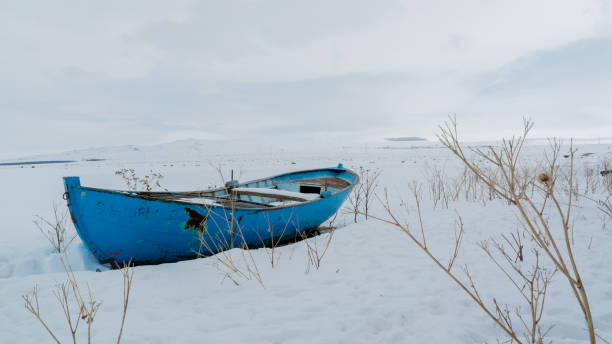 istock Beautiful winter landscape with snow lake 1208245709