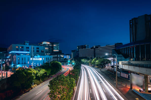 istock Light Trails On wellington At Night 1208246118